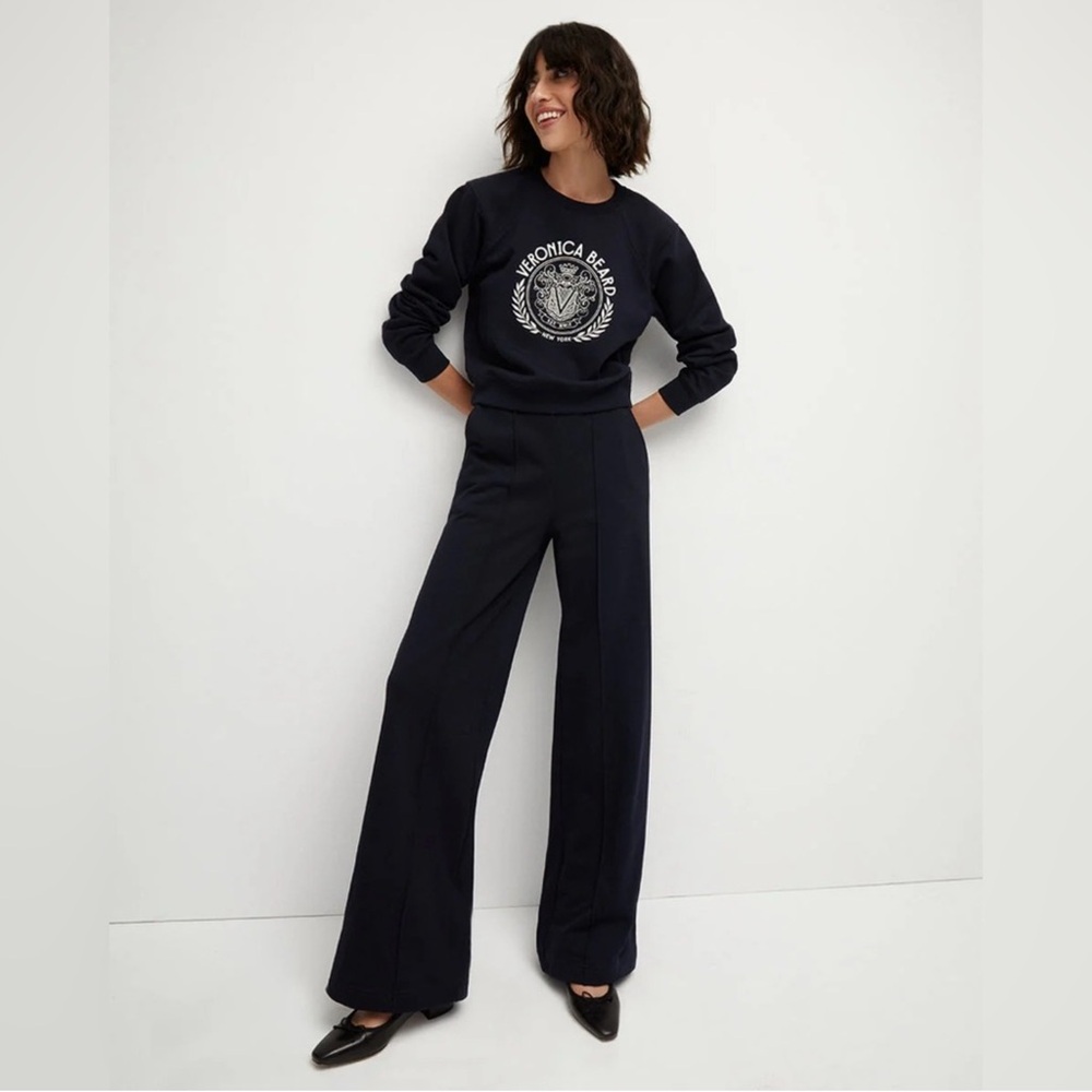 Veronica Beard Navy Sweatshirt with Emblem - Picture 2 of 14
